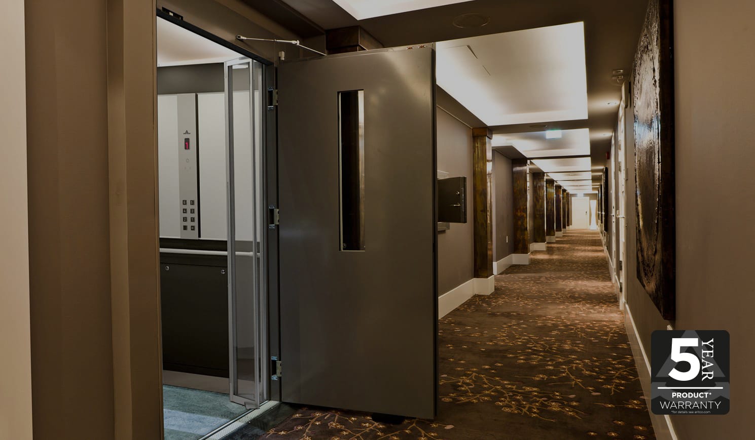 Aritco 9000 cabin platform lift in a public building